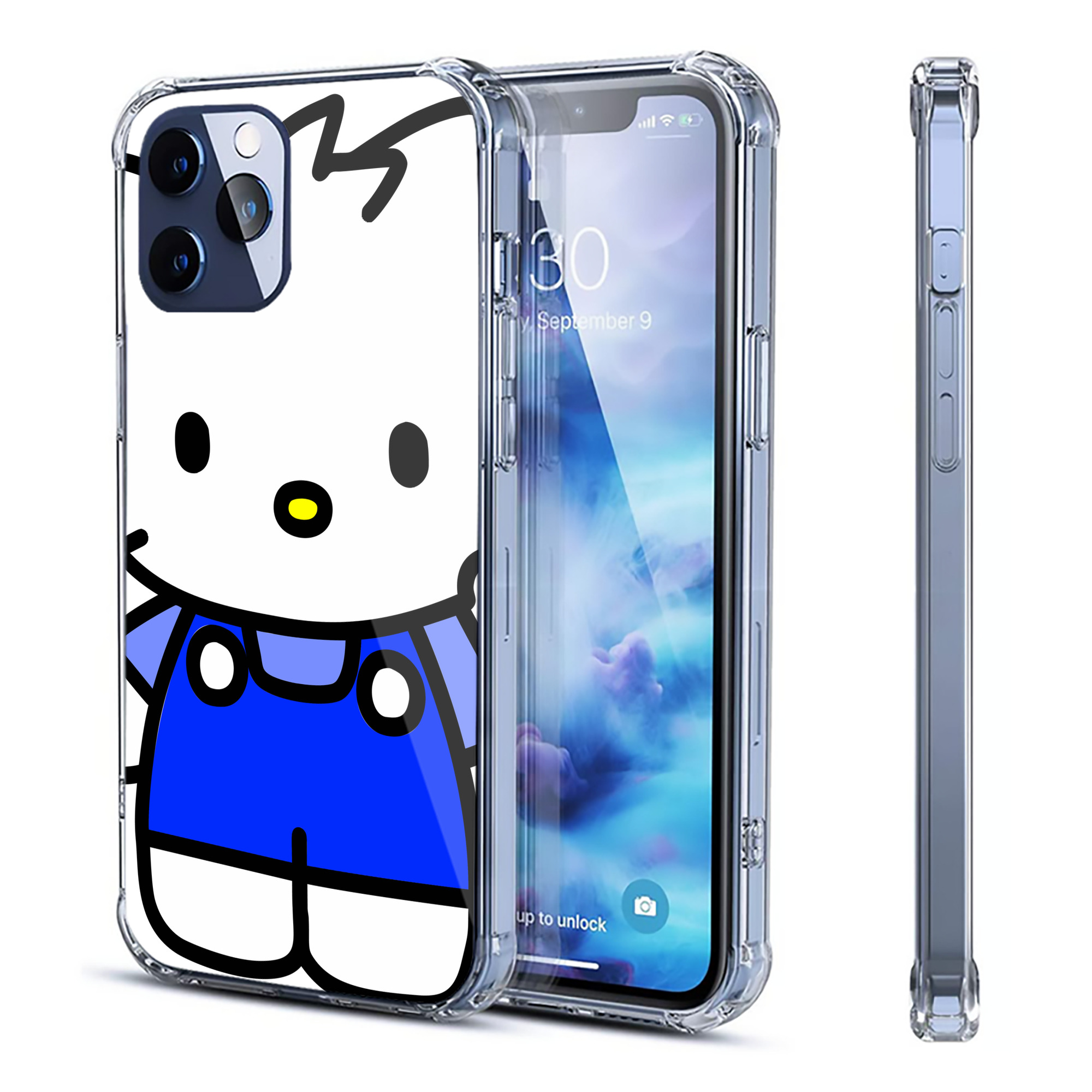 （画像用） Hello Kitty ハローキティ 【iPhone 12シリーズ対応】透明スマホケース（クリアソフトケース）